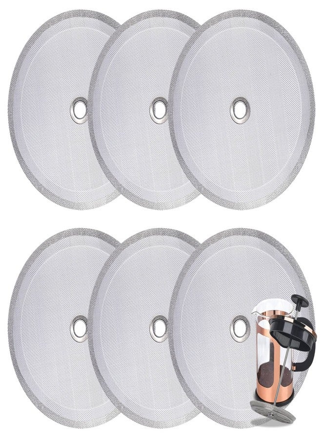 Attsky 6 Pieces Attsky French Press Filter, 4 Inch Stainless Steel Mesh Screen and Replacement Parts for French Press Coffee Maker - Image 1